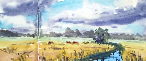 Skizzenbuch und Aquarell: Licht und Stimmung einfangen
